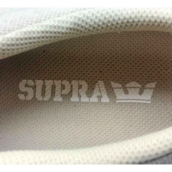Men's Supra Canvas Tan Skate Sneaker Sz 7 Low Tops Polka Dots - Picture 12 of 13